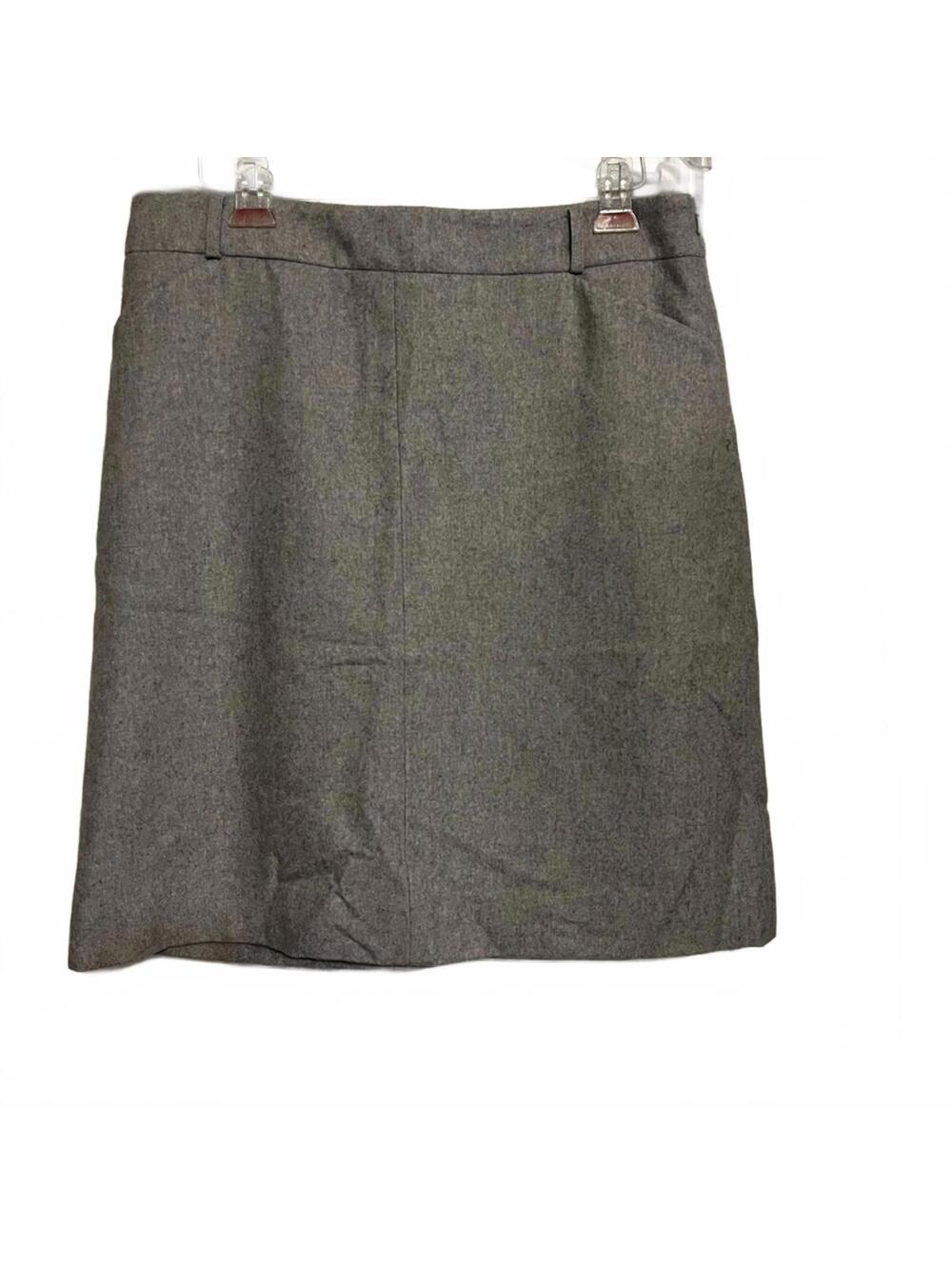 Gray Wool Blend Skirt Fully Lined